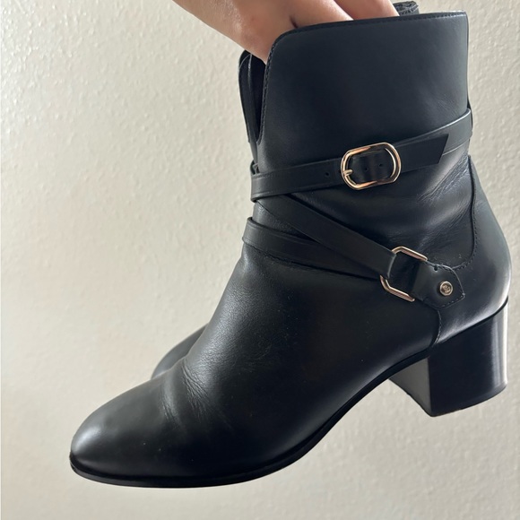 Jimmy Choo Harker Buckle Leather Ankle Boots - Picture 5 of 8